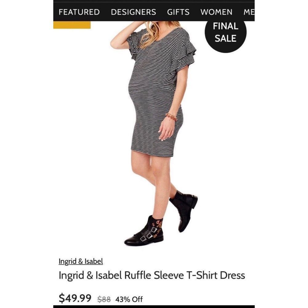 Ingrid and‎ Isabel Maternity dress sz xs